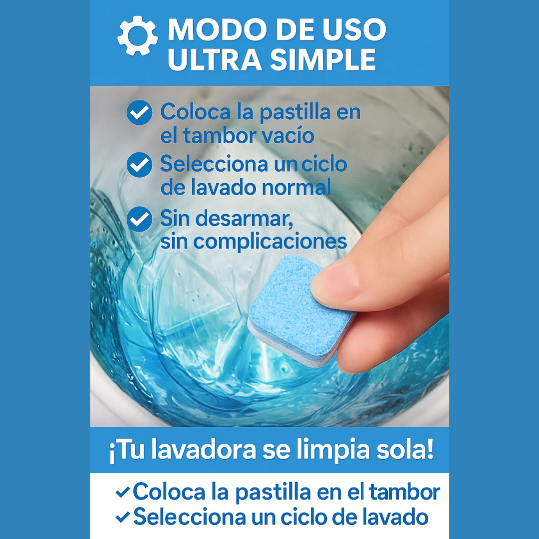 Pastilla de Limpieza Profunda para Lavadora |Pack X36 unidades|