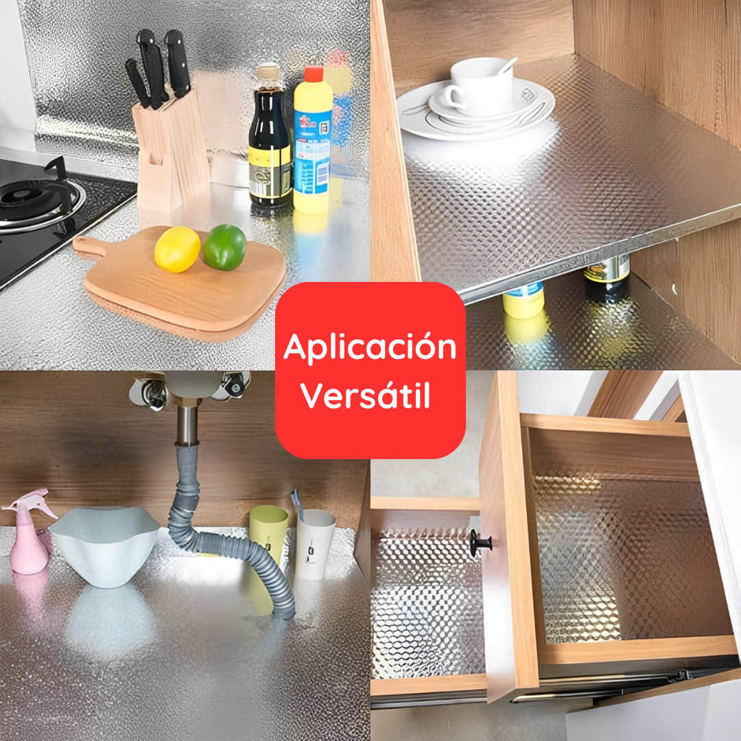 Papel Protector de Aluminio para Cocina 40cm x 3m | Pack 3x1 |