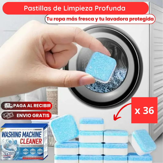Pastilla de Limpieza Profunda para Lavadora |Pack X36 unidades|