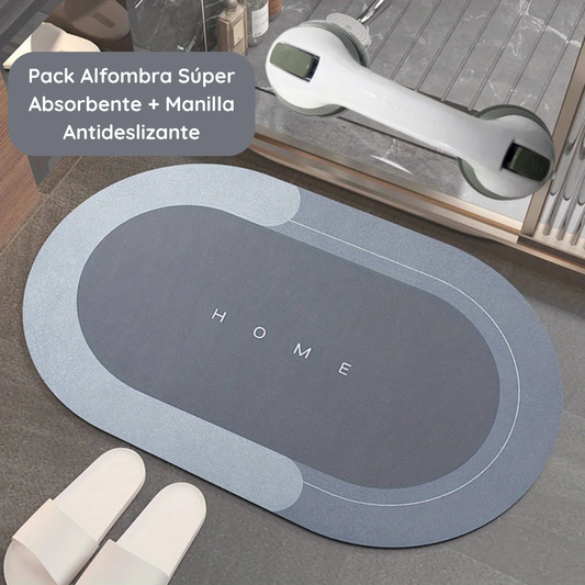 Pack Alfombra Súper Absorbente + Manilla Antideslizante